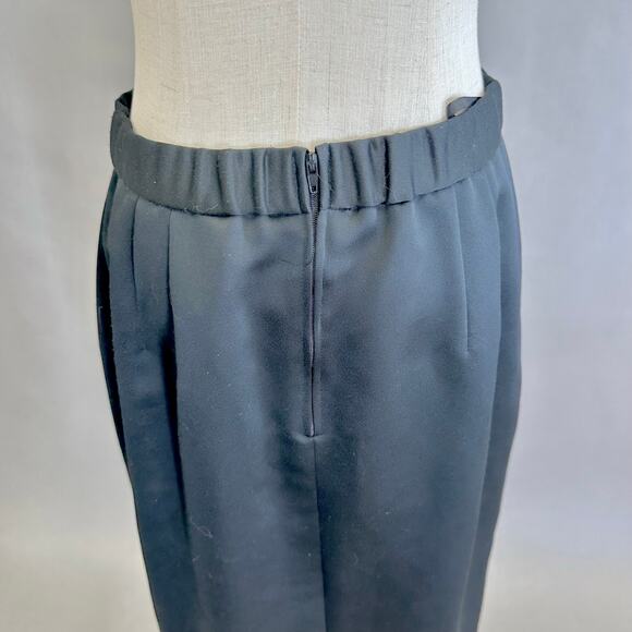 Alex Evenings black satin tuxedo a line maxi skirt Size 12 - Picture 9 of 12